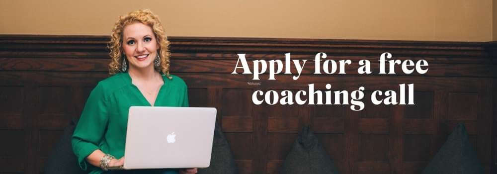 apply for a free coaching call with Alli