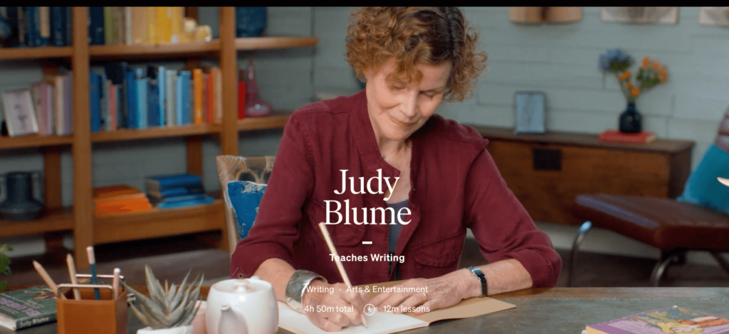 judy blume teaches writing