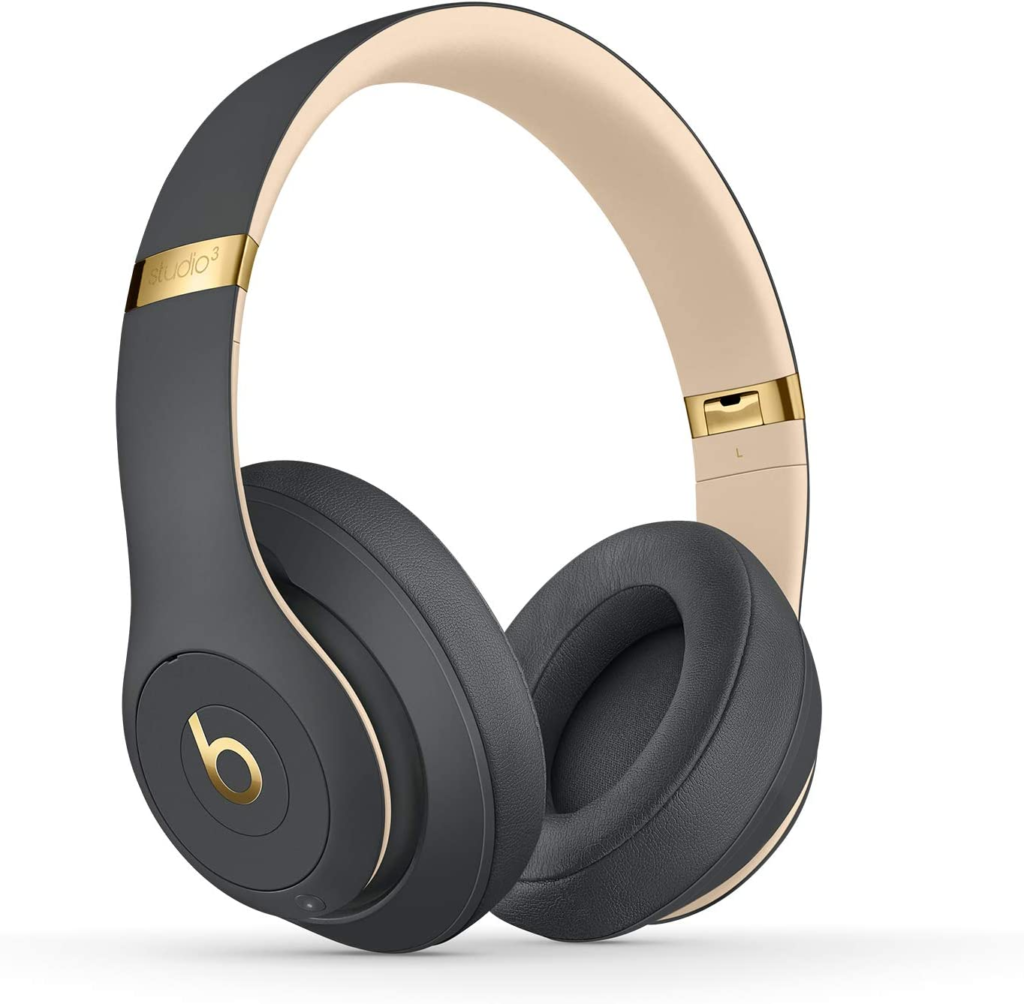 black and gold beats over-ear headphones