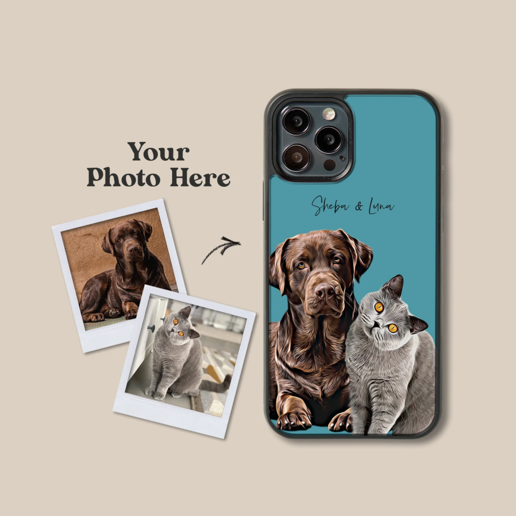 iphone case with pictures of cats and dogs