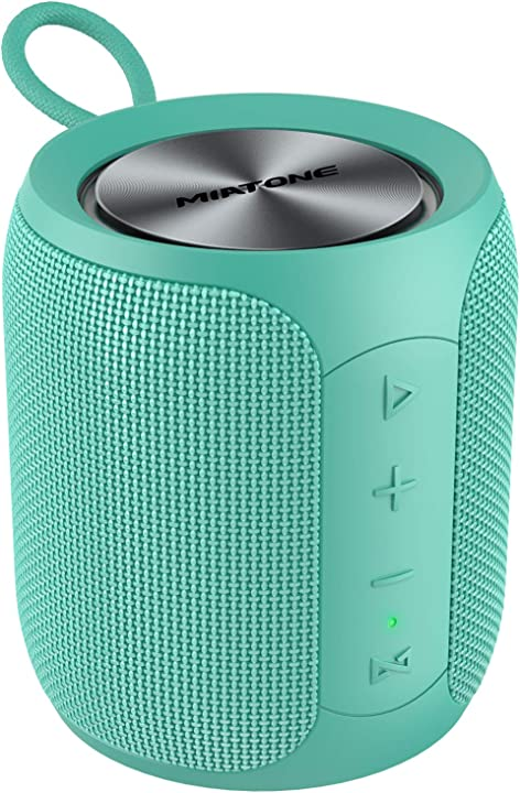 green bluetooth speaker with carrying loop